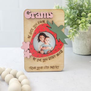Personalisierter Erdbeerbilderrahmen, Geschenk zum Muttertag