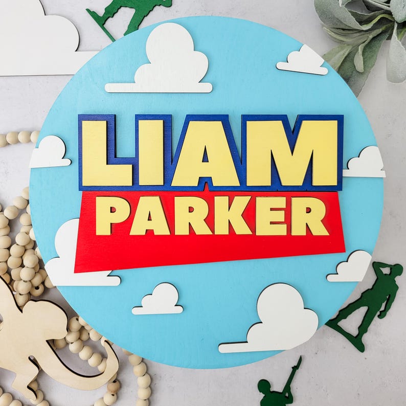 Toy Story Name Sign | Personalized Baby Nursery Door Sign | Custom Wall ...