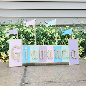 Custom Name Sign, Themepark Sign, Kids Room Decor, Baby Name Sign image 9