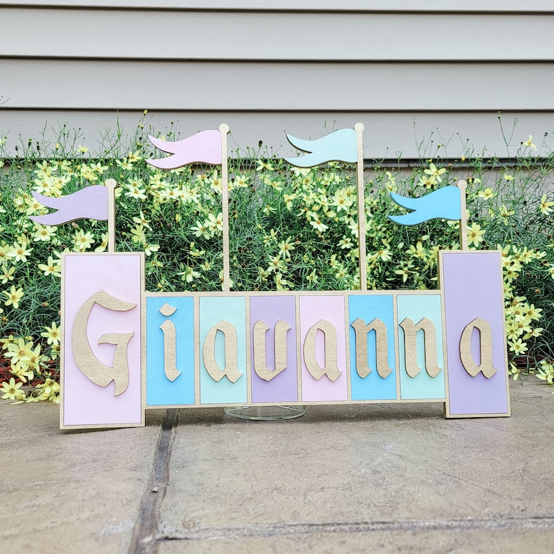 Custom Name Sign, Themepark Sign, Kids Room Decor, Baby Name Sign image 9