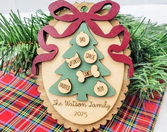 Personalized Wooden Christmas Tree Ornament