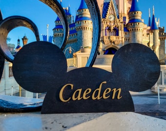 Custom Name Sign, Mouse Ear Sign, Themepark Sign, Kids Room Decor, Baby Name Sign