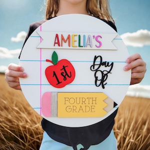 Personalisiertes Schulschild, austauschbares Schild, Schulanfang Fotorequisite