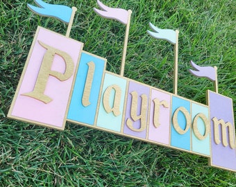 Disneyland Inspired Personalized Name Wall Sign