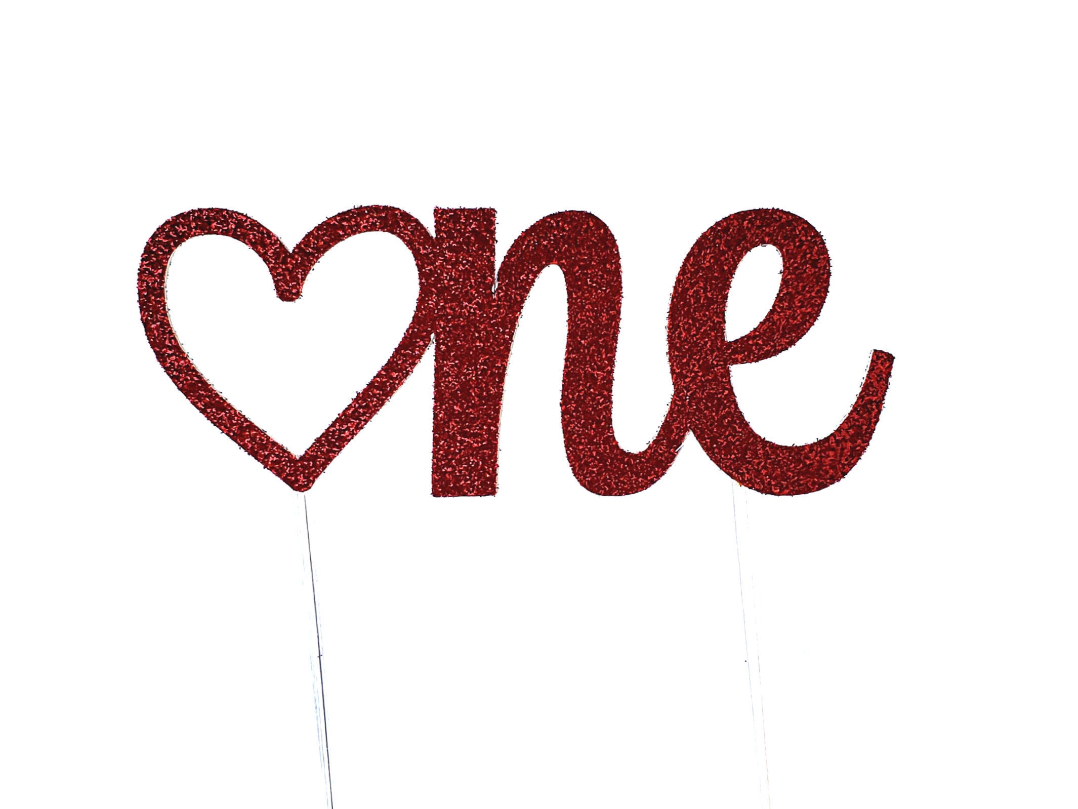 Heart One Cake Topper Valentine S Theme Party First Birthday