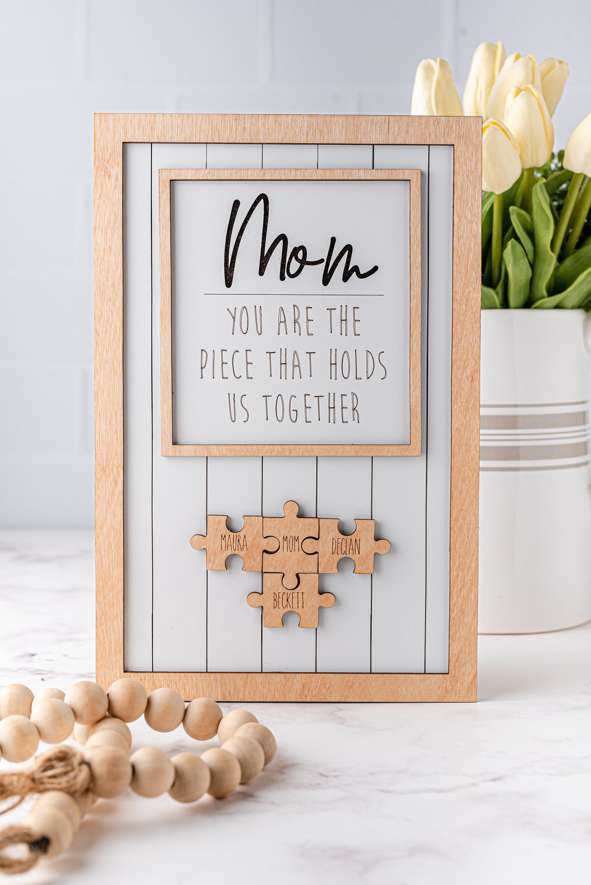 Puzzel Piece Mother's Day Gifts, MOM Puzzle Piece Sign, You Are The Piece  That Holds Us Together, Personalized Gifts For Mom From Kids - Stunning Gift  Store