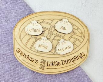 Grandkids Magnet, Wood Family Magnet, Mothers Day Personalized Gift, Mothers Day Gift for Grandma, Gift for Grandma