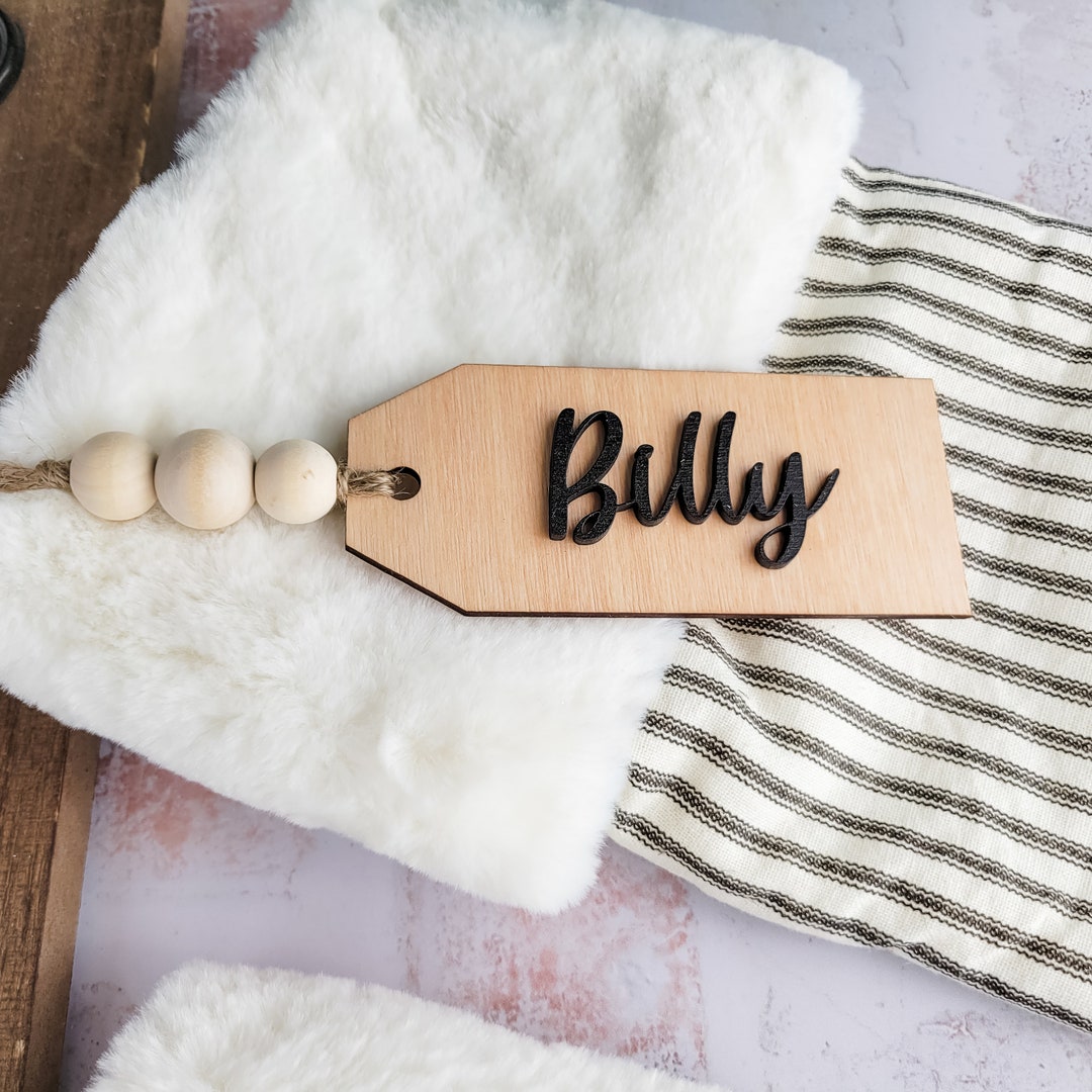 Personalized Stocking Name Tags Stocking Tags Christmas Gift Etsy