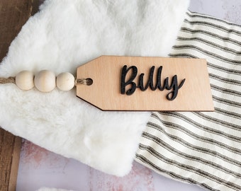 Personalized Stocking Name Tags, Stocking Tags, Christmas Gift Tags, Stocking Name Tag