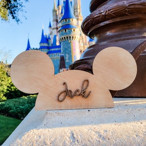 Custom Name Sign, Mouse Ear Sign, Themepark Sign, Kids Room Decor, Baby Name Sign