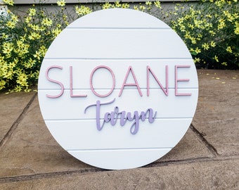 Custom Name Sign, Kids Room Decor, Wooden Name Sign, Nursery Wall Art