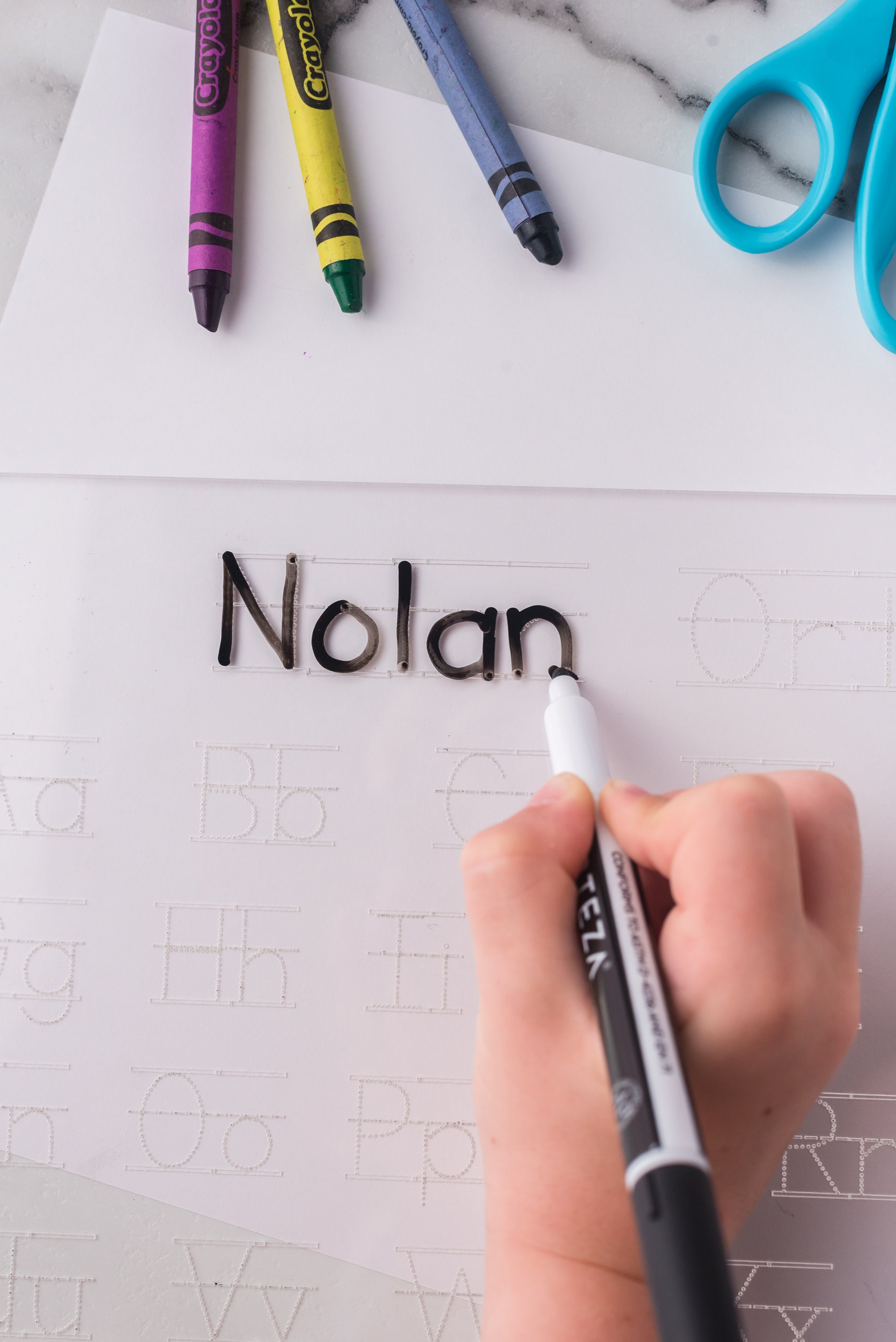 Dry Erase Letter Number and Name Tracing Board