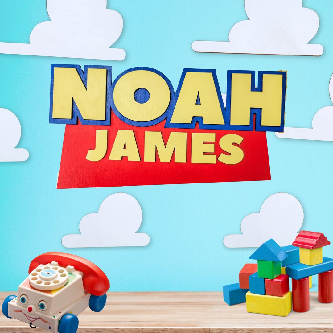 Toy Story Name Sign | Personalized Baby Nursery Door Sign | Custom Wall ...