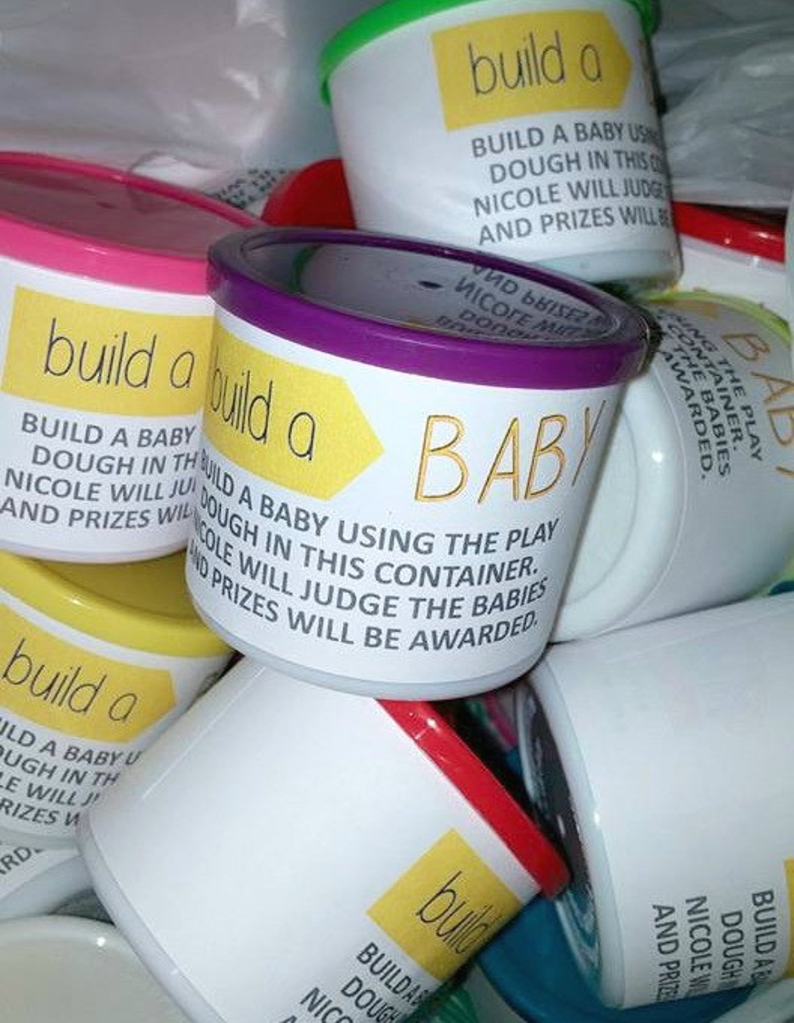 Baby Play Dough Build A Baby Baby Shower Game Play Dough Etsy