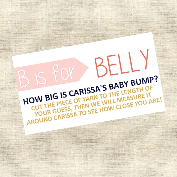 B Is For Belly Belly Measuring Game Belly Game Baby Belly Etsy