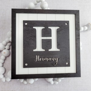 Houten naambord, gepersonaliseerd achternaambord, achternaam houten bord, huwelijkscadeau, jubileumcadeau afbeelding 8