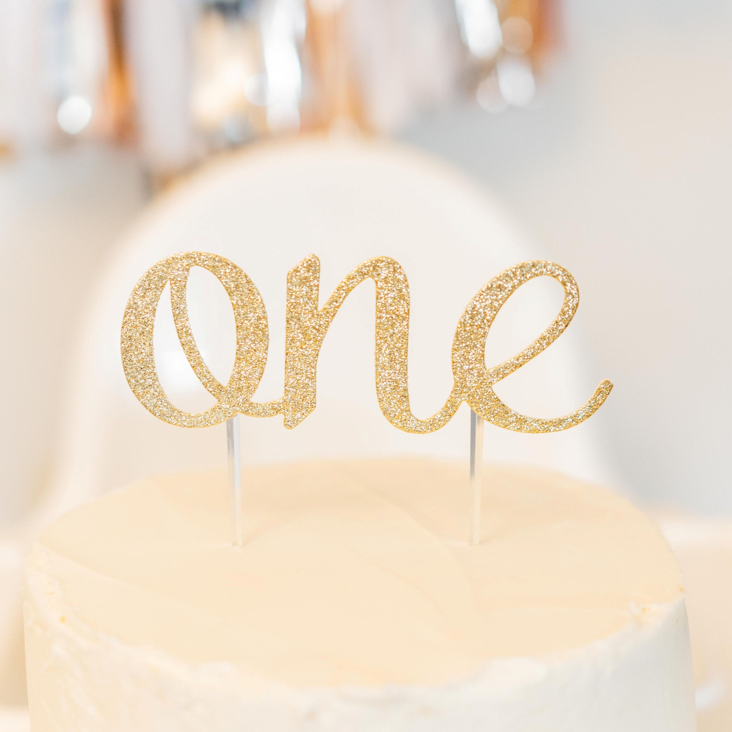 Cake Topper, birthday cake toppers, First Birthday cake topper, Smash Cake, Gold  cake topper, one cake topper, birthday cake decorations