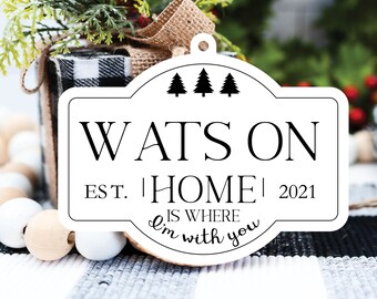 Home is where the heart is, Last Name, New Home Ornament, 2023 Ornament, Christmas Ornament, Secret Santa Gift, Ornament Exchange