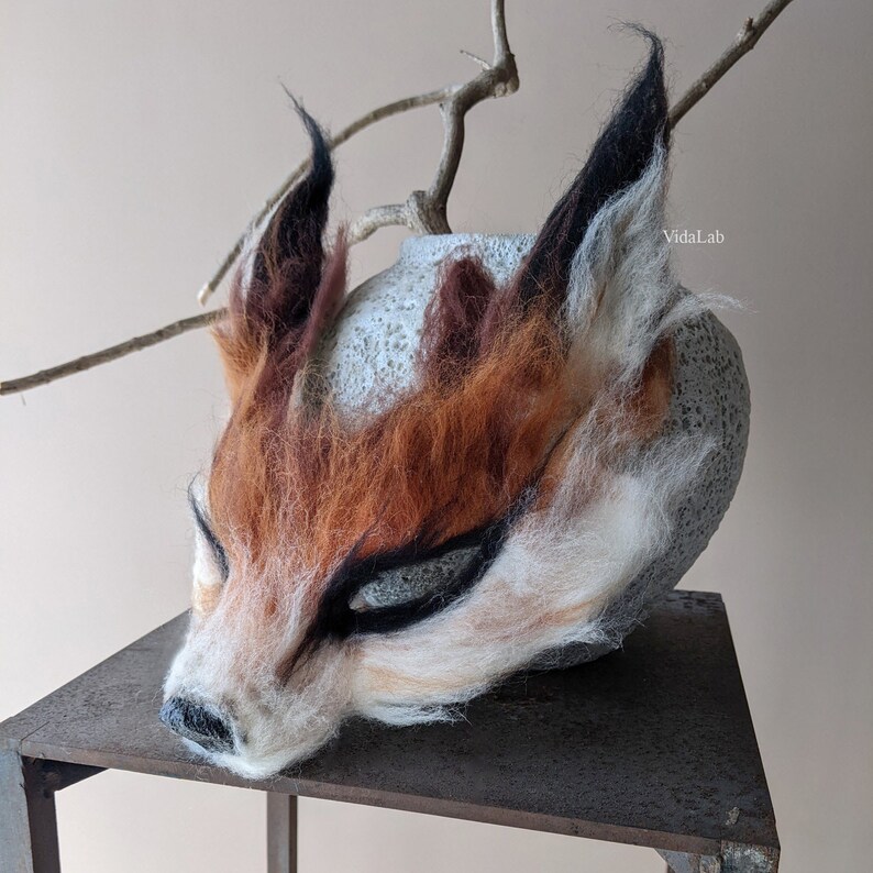 Handmade Fox Mask Unisex Fox Mask Etsy