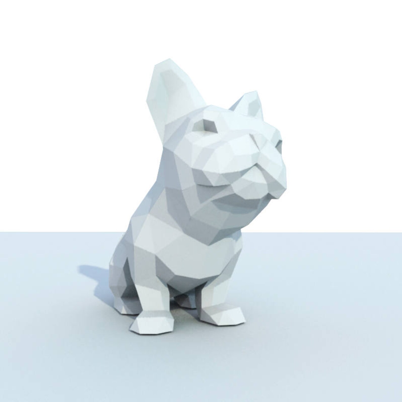 French Bulldog French Bulldog Paper Bulldog Lowpoly Paper Etsy