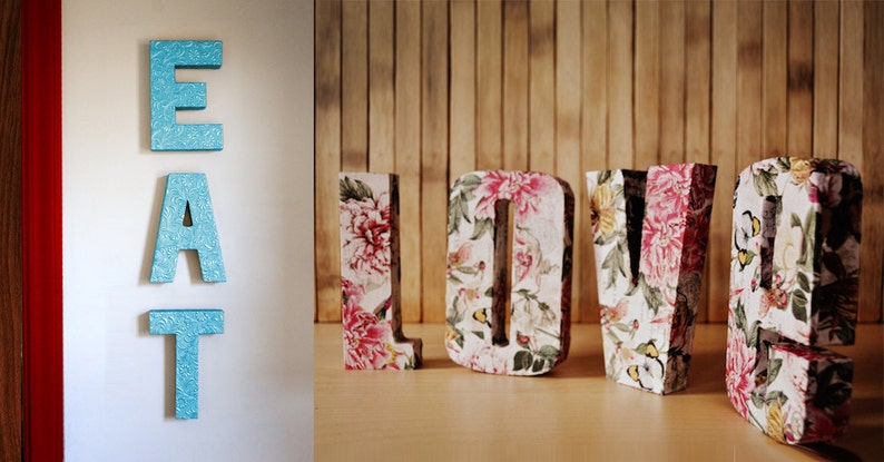 Make your own Letter Decor Living Room Decoration Template Instant Pdf download DIY template Printable 3D Letter