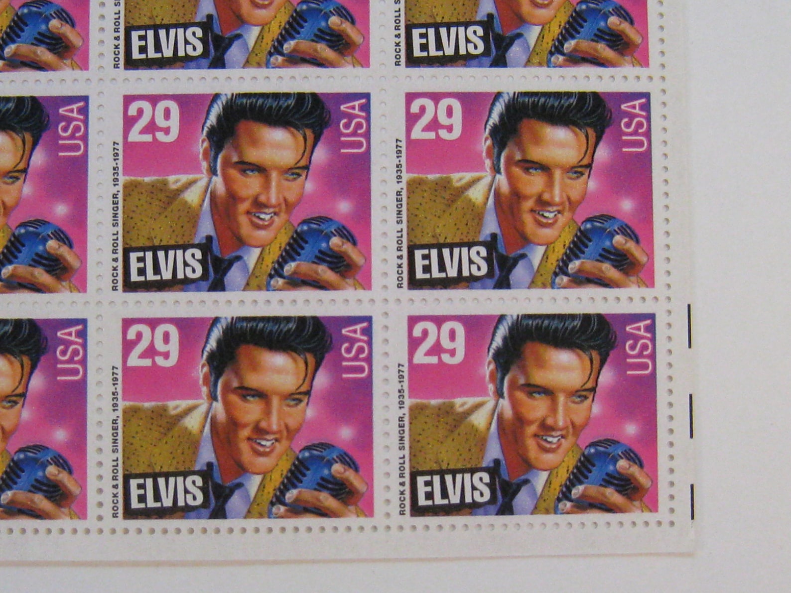 ELVIS PRESLEY Stamps COLLECTIBLE 1993 Full Uncut 29 Cent Etsy