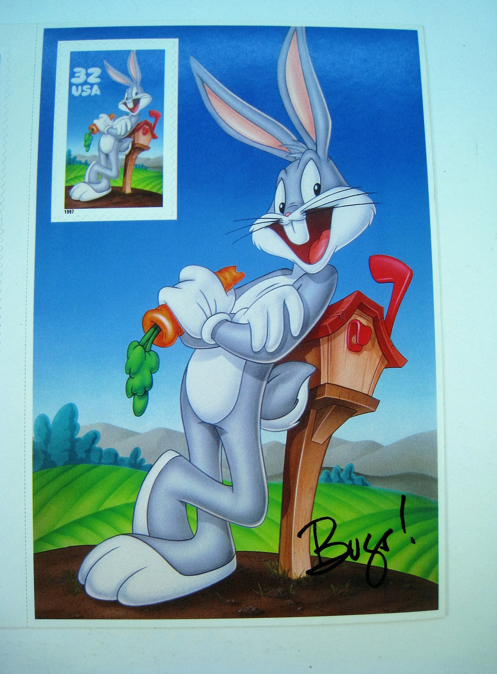 Collectible 1997 BUGS BUNNY Stamp Sheet Uncut 32 Cent 10 Stamp Sheet