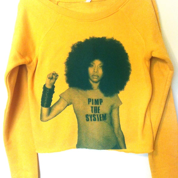 Erykah Badu Ladies Cropped Crew