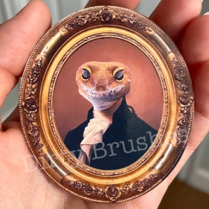 Leopard Gecko portrait picture painting frame tank sticker / decal vinyl waterproof tank decor
