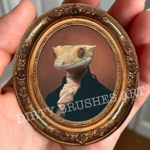 クレステッドゲッコー肖像画額縁タンクステッカー/デカールビニール防水タンク装飾