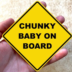 UWAGA CHUNKY BABY na pokładzie - naklejka winylowa - wodoodporna, odporna na promieniowanie UV, odporna na ciepło naklejka samochodowa