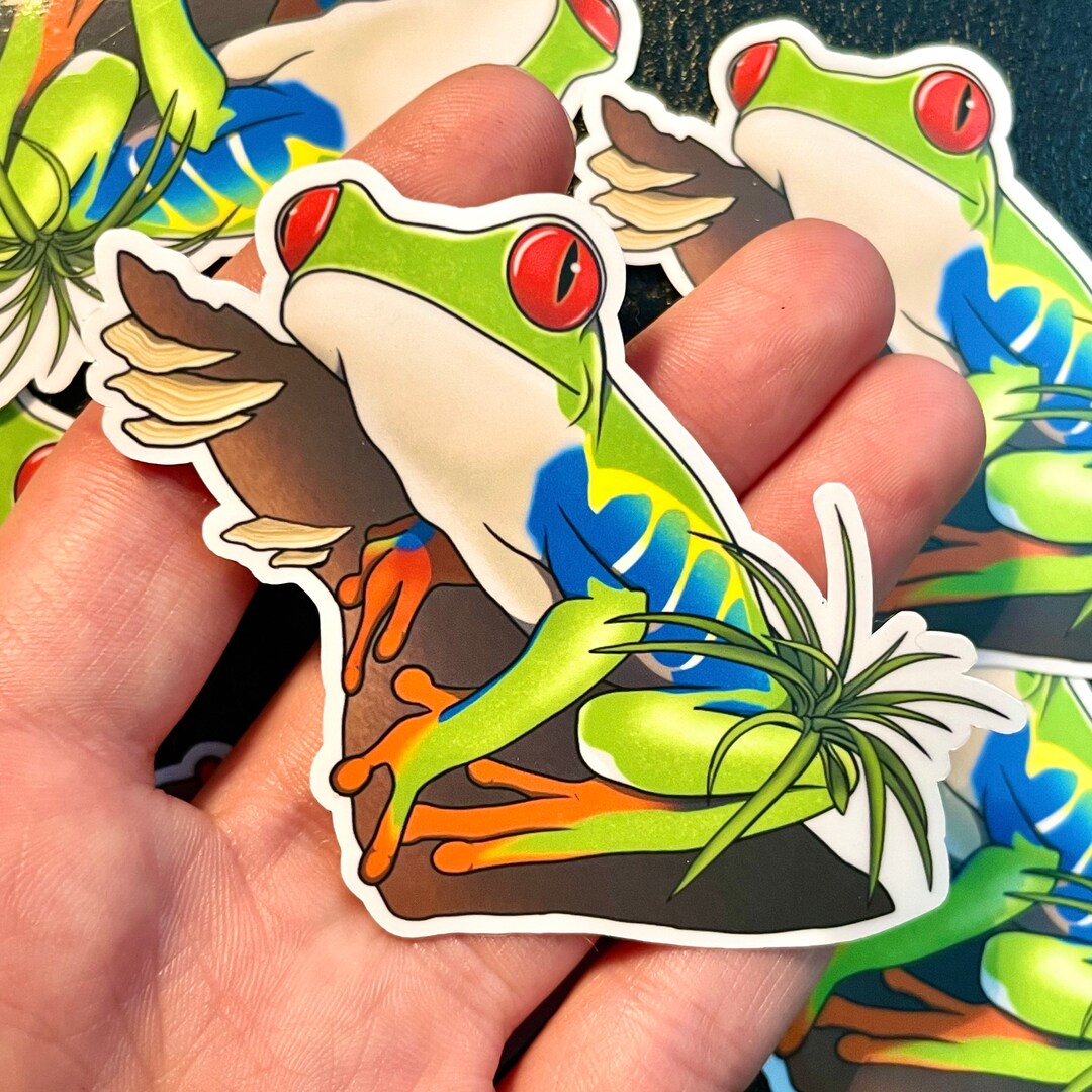 Red Eye Tree Frog Vinyl Waterproof Sticker / Decal - Etsy