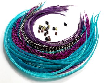 Feather Accessories Long Feather Hair Extensions Raspberry Etsy