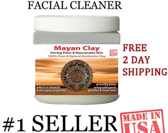 Mayan Secret - Indian Healing Clay - Deep Pore Cleansing Facial & Healing Body Mask Original 100% Natural Calcium Bentonite Clay (1 pound)