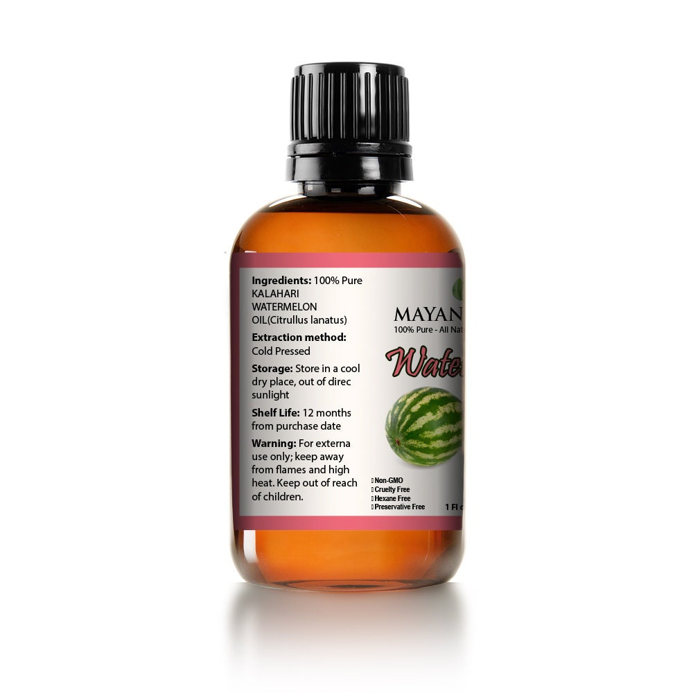 100% Kalahari Watermelon Seed Oil Cold Pressed / Virgin / Undiluted Carrier Oil. for Face, Hair and Body