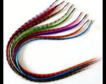 10 Individual 16" Rainbow Synthetic Hair with 10 Beads