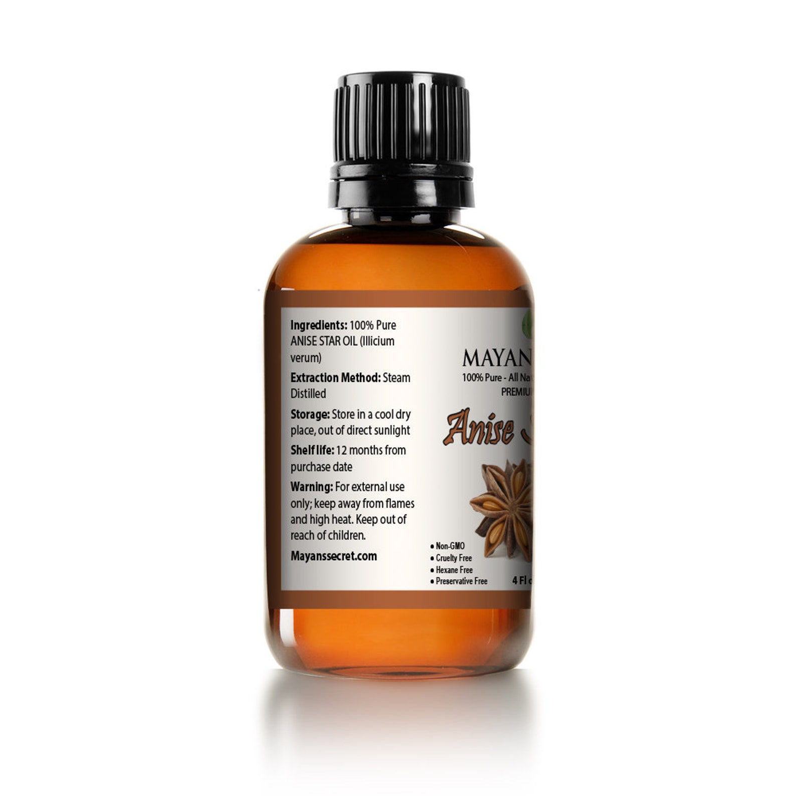 Anise Star Essential Oil 4 Oz 100 Pure Undiluted Ease Cough Etsy