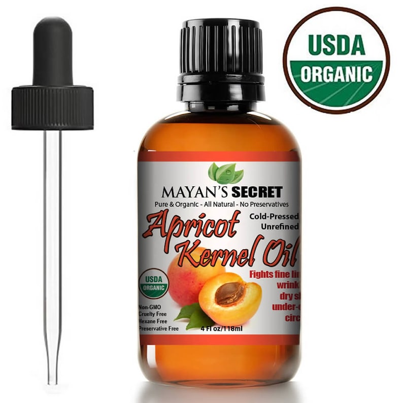 Apricot Kernel Oil USDA Certified Organic VIRGIN Natural Cold Etsy