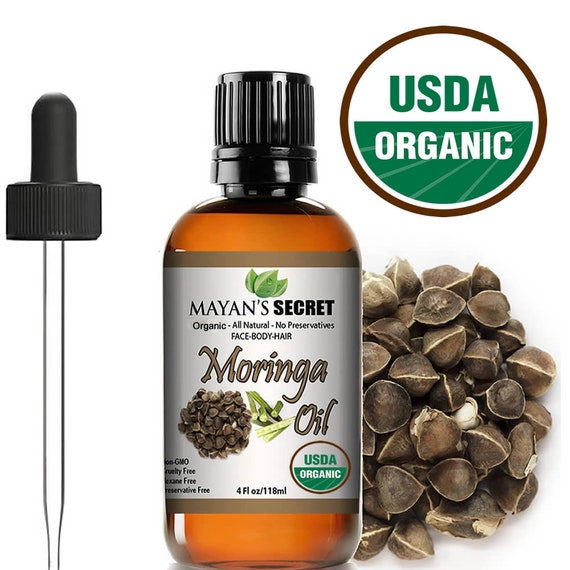 Moringa Energy Oil USDA Certified Organic Cold Pressed Rejuvenate Dull  Skin,hair and Face, Anti-aging Beauty 