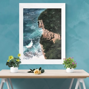 Zwei Liebhaber Punkt - Druck - Acryl-Malerei, Tierwelt, Guam, Ozean, Home Decor, Leinwand, Kunstdruck.