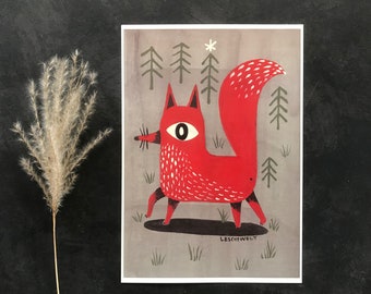 POSTER!!! WALKING FOX A4/A3