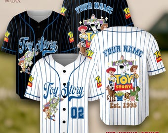 Toy Story Baseball Jersey | Personalized Toy Story Shirt with Name and Number | Woody Buzz Lightyear Jersey for Kids & Adults