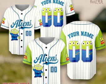 Alien Toy Story Custom Baseball Jersey Personalized Disney Inspired Shirt for Kids Adults