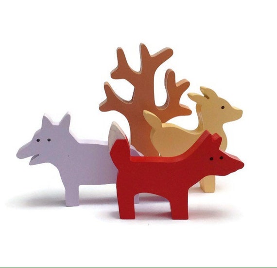 small plastic woodland animals