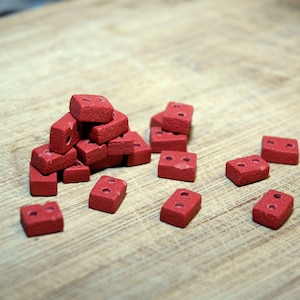 BRICKS - resource tokens | board game pieces | board game upgrade | components for games | handmade
