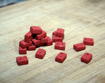 BRICKS - resource tokens | board game pieces | board game upgrade | components for games | handmade