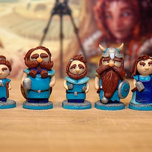Caverna | Dwarves | figurines | fantasy | game components | mepples | boardame | handmade