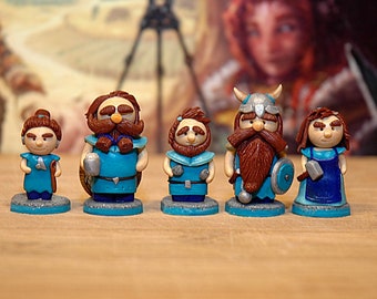 Caverna | Dwarves | figurines | fantasy | game components | mepples | boardame | handmade