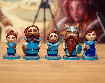 Caverna | Dwarves | figurines | fantasy | game components | mepples | boardame | handmade