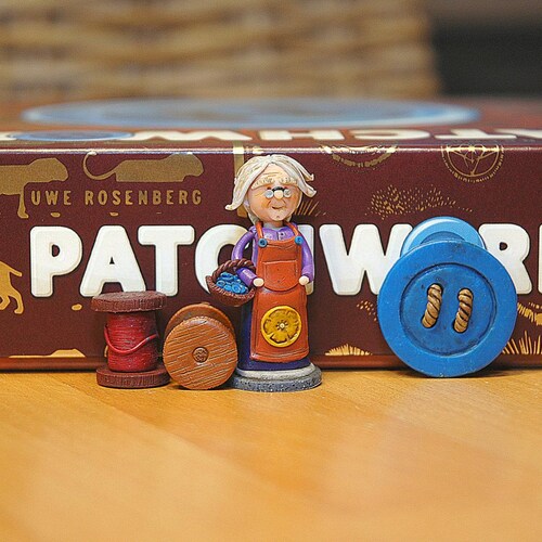 Patchwork - FIGURAS hechas a mano | abuela | carretes | figuritas | componentes de juego | mepples | juego de mesa | hecho a mano
